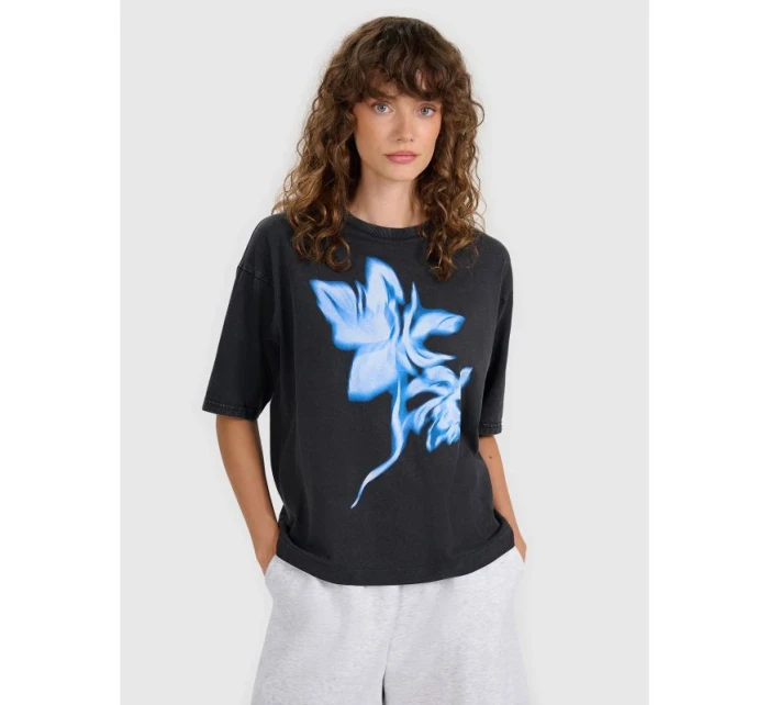 Dámské tričko oversize s potiskem model 21436876 - 4F Dámské tričko oversize s potiskem model 21436876 - 4F