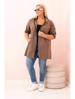 Dámská mikina s ozdobnými rukávy černá model 21259044 - K-Fashion