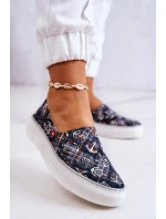 Damskie Tenisówki Slip On Memory Foam Big Star JJ276012 Czarne Damskie Tenisówki Slip On Memory Foam Big Star JJ276012 Czarne