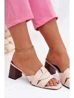 Dámské lodičky na podpatku s pásky Eko semiš Béžové Corivelle Dámské lodičky na podpatku s pásky Eko semiš Béžové Corivelle