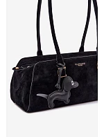 Kabelka z imitace semiše s přívěskem černá model 22111600 - Flora&Co