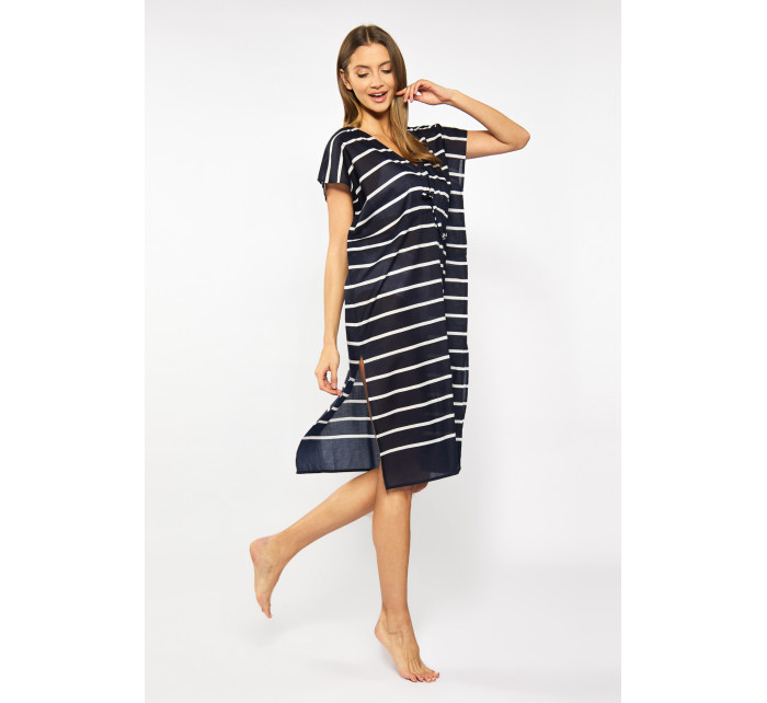 Monnari Plážové oblečenie Bavlnené Pareo Stripes Multi Navy Blue