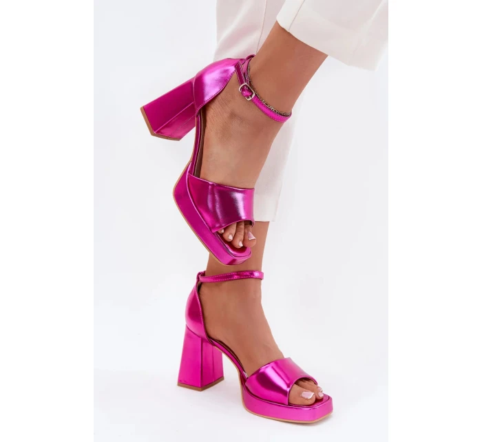 Dámske lakované sandále Fuchsie Marila post