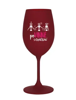 POVINNÉ CVIČENÍ - bordó sklenice na víno 350 ml