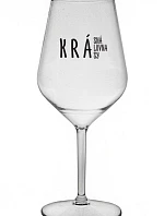 KRÁSNÁ KRÁLOVNA KRÁSY - čirá nerozbitná sklenice na víno 470 ml