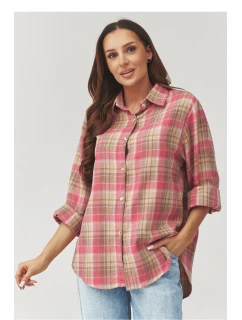 Košeľa s dlhým rukávom model 223231 Makadamia