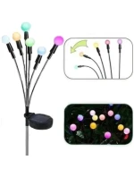 SOLÁRNA LAMPA TANCUJÚCA VO VETRE FAREBNÉ GULE 6 LED 72CM