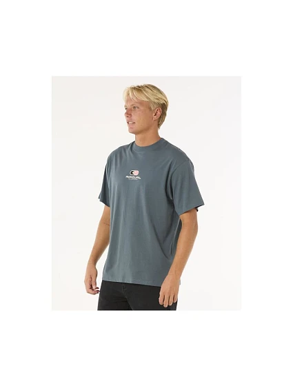 Tričko model 22235028 Icon Tee, tyrkysové - Rip Curl