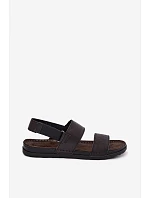Kožené Pánské Sandály  Černé model 22200756 - Inblu