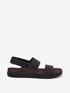 Kožené Pánské Sandály  Černé model 22200756 - Inblu