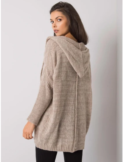 Kardigan TW SW BI model 19924853 ciemny bezowy - FPrice Kardigan TW SW BI model 19924853 ciemny bezowy - FPrice