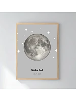 Personalizovaný magický fotob obraz v ráme – 30x40 – fázy mesiaca