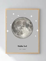 Personalizovaný magický fotob obraz v ráme – 30x40 – fázy mesiaca