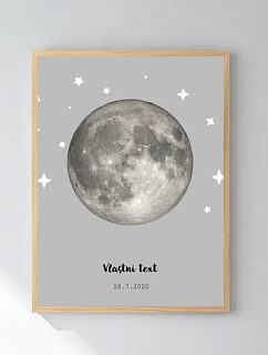 Personalizovaný magický fotob obraz v ráme – 30x40 – fázy mesiaca