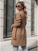 dámský kabát s vázáním velbloudí barvy Dstreet model 21968609 - FashionStreet