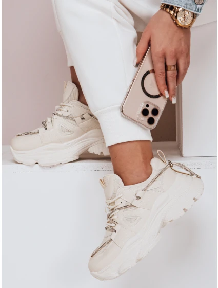 Dámské tenisky na podrážce beige Dstreet model 21983116 - FashionStreet