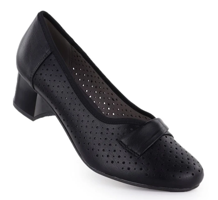 Dámske čierne šnurovacie lodičky Jezzi 233-12 Dámske čierne šnurovacie lodičky Jezzi 233-12