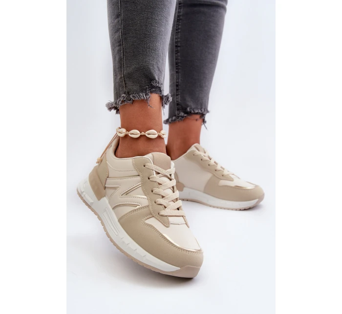 Dámské tenisky z ekokože béžové model 21657585 - Boto