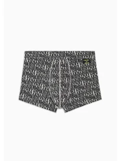 Pánske boxerky 112074 3F508 03348 šedé so vzorom - Emporio Armani