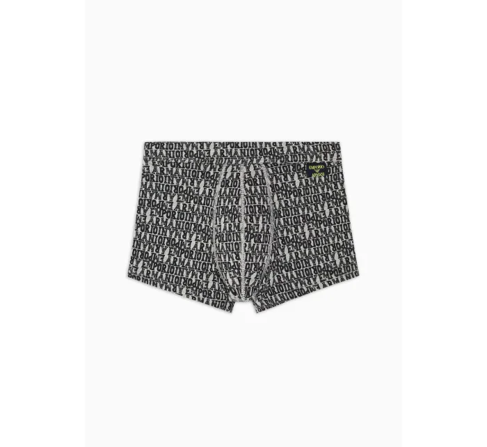 Pánske boxerky 112074 3F508 03348 šedé so vzorom - Emporio Armani