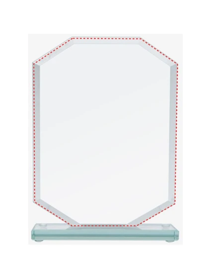 Sklenená trofej s matným podstavcom