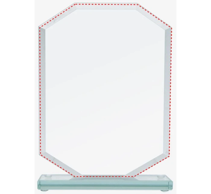 Sklenená trofej s matným podstavcom