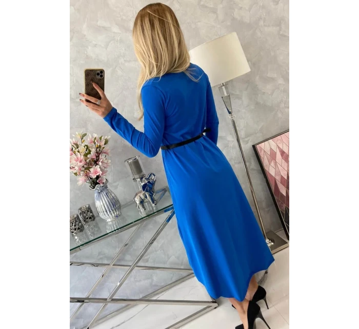 Šaty s ozdobným pásikom a nápisom cornflower blue Šaty s ozdobným pásikom a nápisom cornflower blue