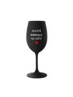 NEJLEPŠÍ MAMINCE NA SVĚTĚ - černá sklenice na víno 350 ml NEJLEPŠÍ MAMINCE NA SVĚTĚ - černá sklenice na víno 350 ml