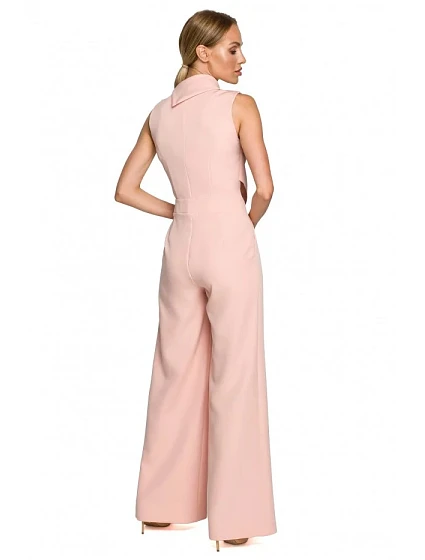 Dámský overal bez rukávů s  Pudr růžová  model 21748022 - Moe