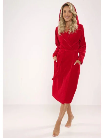 Dlhý dámsky župan s kapucňou De Lafense 664 Lydie Dlhý dámsky župan s kapucňou De Lafense 664 Lydie