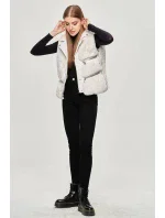 Dámska okrová kožušinová vesta (GSQ2249) Dámska okrová kožušinová vesta (GSQ2249)