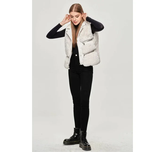 Dámska okrová kožušinová vesta (GSQ2249) Dámska okrová kožušinová vesta (GSQ2249)