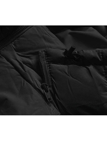 Černá dámská péřová vesta s kapucí model 17860138 - J.STYLE