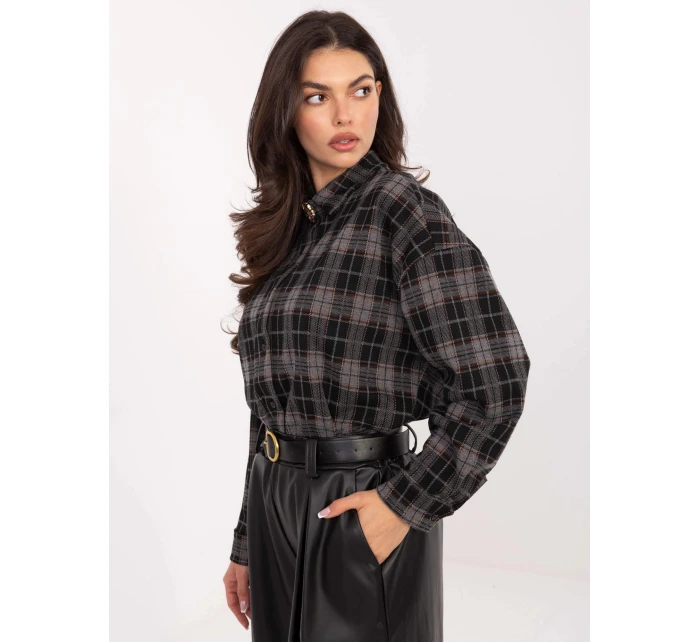 Čierna flanelová košeľa (21638)