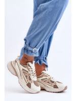 Dámské sportovní šněrovací boty Béžove model 21626276 - Boto