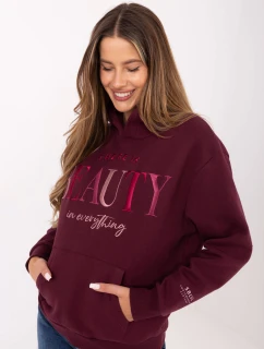 Mikina D10608BC02802A4NO bordová