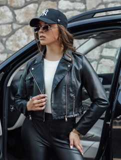 Dámská kožená bunda krátká přechodová ramones BARBADOS černá Dstreet model 21979867 - FashionStreet