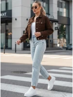 Dámska hnedá džínsová bunda FashionStreet TY5343
