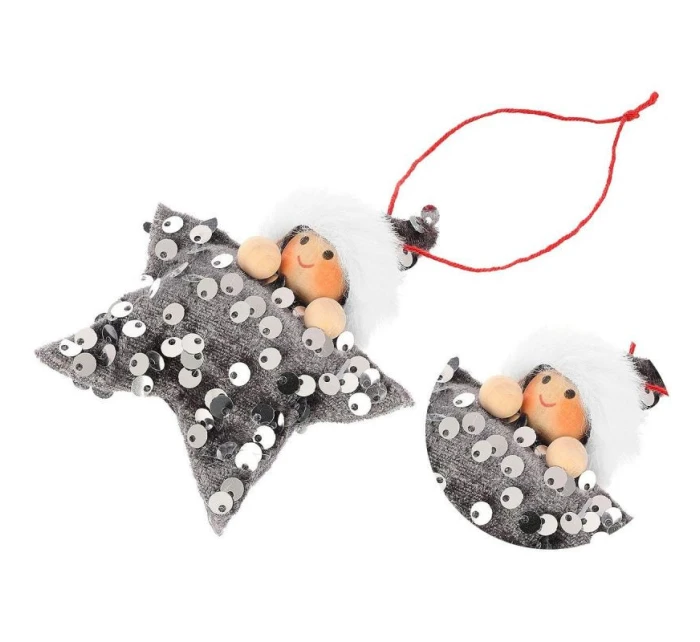 SADA PRÍVESKOV 3 KS HVIEZDIČKY STRIEBORNÉ FLITRE BÁBIKY