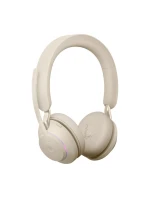 Jabra Evolve2 65 MS stereo bezdrôtové slúchadlá do uší Link380a, béžová + stojan