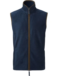 Premier PR 803 Pánska fleecová vesta „Artisan“ 39.0803 tmavomodrá/hnedá