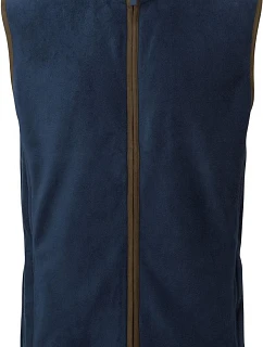 Premier PR 803 Pánska fleecová vesta „Artisan“ 39.0803 tmavomodrá/hnedá