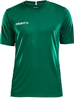 Craft Teamwear Squad Go Jersey Solid M Pánske športové tričko s výstrihom do V 82.5560 team green