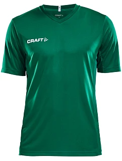 Craft Teamwear Squad Go Jersey Solid M Pánske športové tričko s výstrihom do V 82.5560 team green