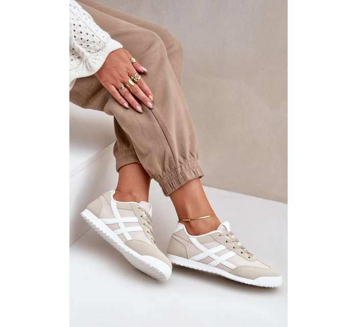 Niskie Tenisówki Trampki Damskie Beżowe Eezore