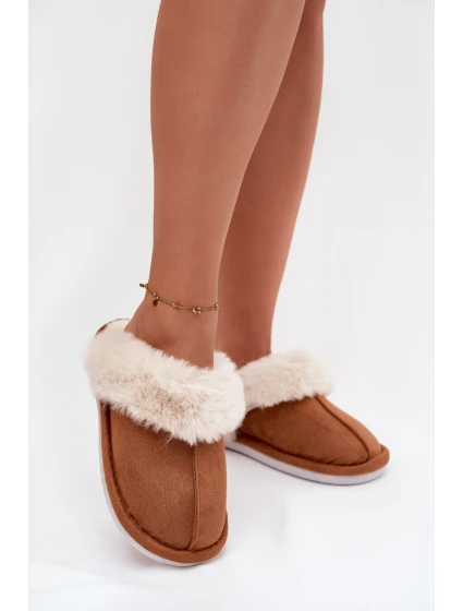 Dámské pantofle s kožíškem Camel model 21772648 - Boto Dámské pantofle s kožíškem Camel model 21772648 - Boto