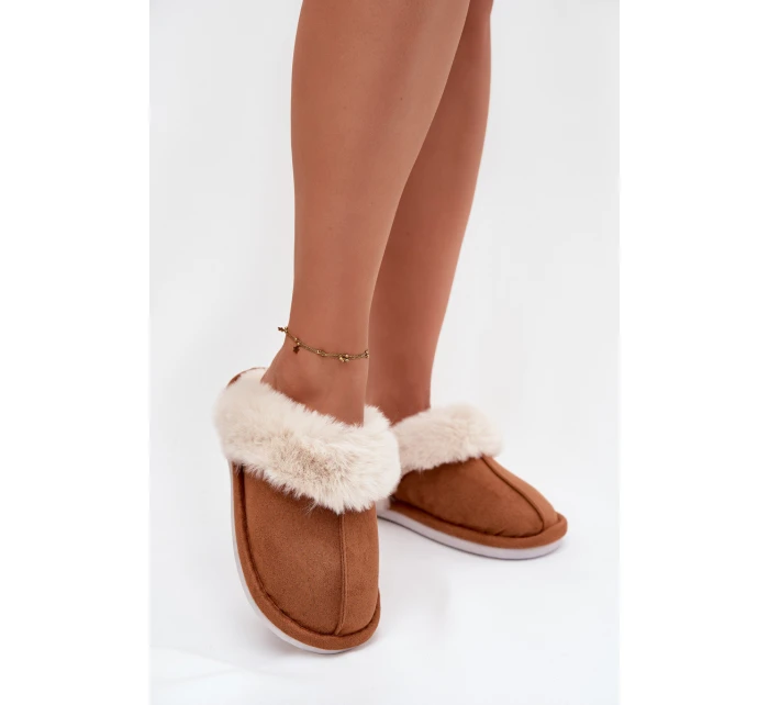 Dámské pantofle s kožíškem Camel Delissa
