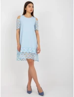 LK SK 506654 šaty.52 svetlo modrá
