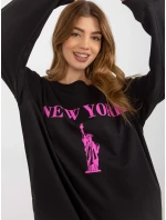 Mikina VI BL 3212.15X čierna a ružová