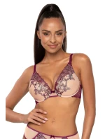Dámska push-up podprsenka Maureen M-3808/11/1 Fialová s béžovou - MAT